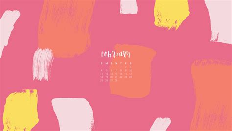 FREE February desktop wallpaper calendars