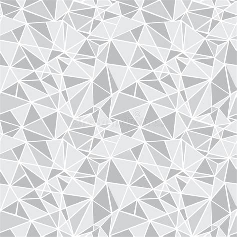 Vector Silver Grey Geometric Mosaic Triangles Repeat Seamless Pattern