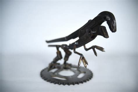 Tyrannosaurus Rex T Rex Dinosaur Scrap Metal Art Sculpture Etsy