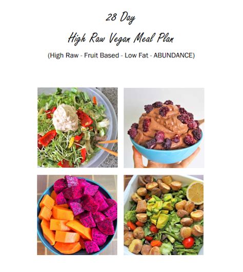 28 Day High Raw Vegan Meal Plan Payhip