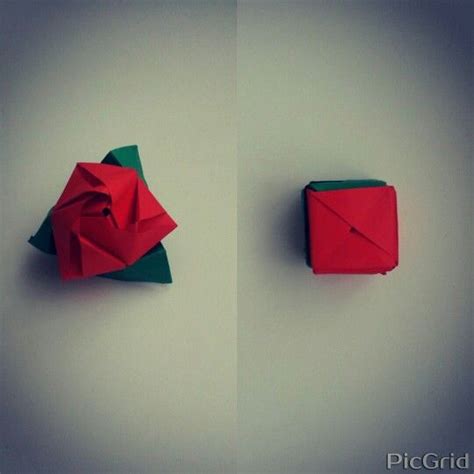 Origami Magic Rose Cube Folded By Me In 20 Minutes Origami Magic