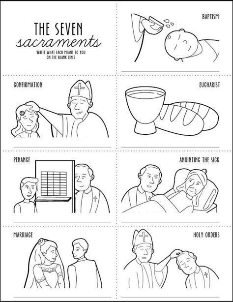 Printable 7 Sacraments Worksheet