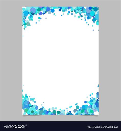 Blank Abstract Scattered Confetti Dot Flyer Vector Image