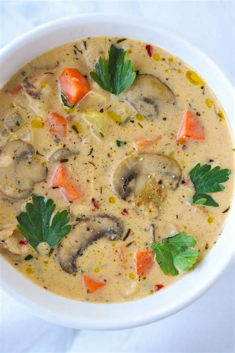 Creamy Chicken Mushroom Rice Soup That Spicy Chick