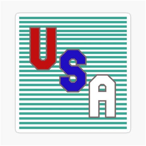 Usa Plain Text Art Sticker For Sale By Sparal Redbubble