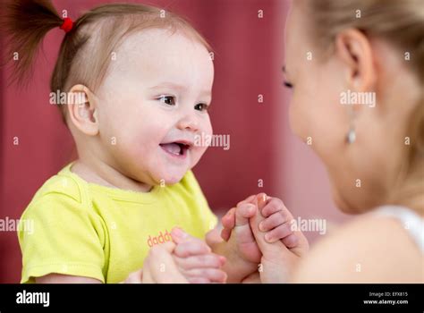 Happiness Child With Her Mother Stock Photo Alamy