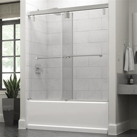 Delta Everly 60 x 59-1/4 in. Frameless Mod Soft-Close Sliding Bathtub