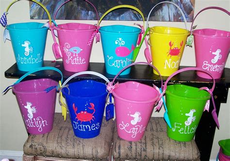 Personalized Sand Buckets For Beach Or Party Favors