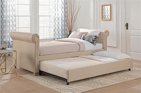 dhp furniture sophia upholstered daybed  trundle