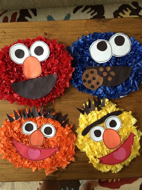 Tissue Paper Sesame Street Characters Toddler Themes Toddler Art
