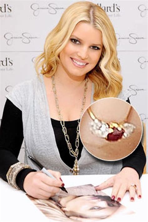 Jessica Simpson Gets Engaged With A Vintage Diamond And Ruby Ring