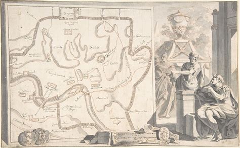 Jan Goeree Map Of Ancient Rome Illustrating Major Monuments And The