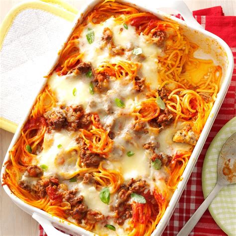 Favorite Baked Spaghetti Recipe How To Make It Taste Of Home