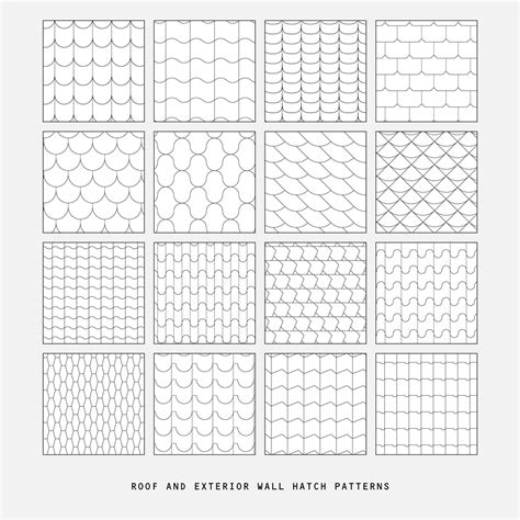Illustrator Pattern Library Roof And Wall Hatch Patterns Post