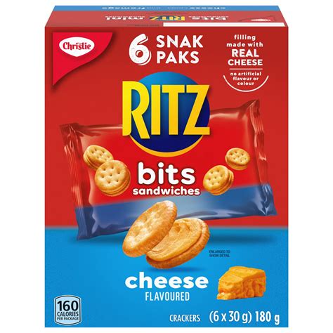 Ritz Bits Sandwiches Cheese Flavoured Crackers Snak Pak Walmart Canada