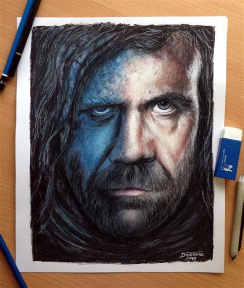 Sandor Cleganedog Game Of Thrones Color Pencil By Atomiccircus On