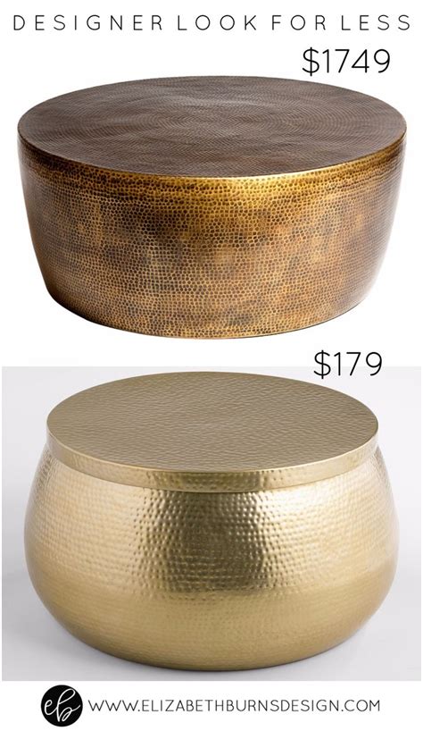 Gold Drum Coffee Table With Storage Vernie Bannister