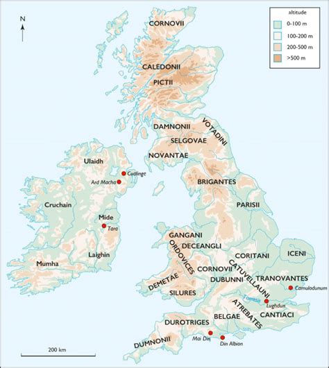 Celtic Tribes Britain Map