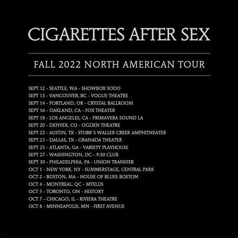 Cigarettes After Sex Tour Dates Cigarettes After Sex Tickets My Xxx Hot Girl