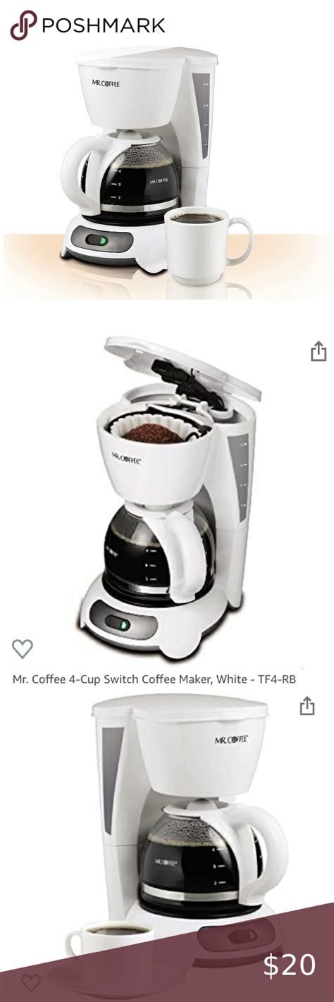 520 Mr Coffee 4 Cup Switch Coffee Maker White
