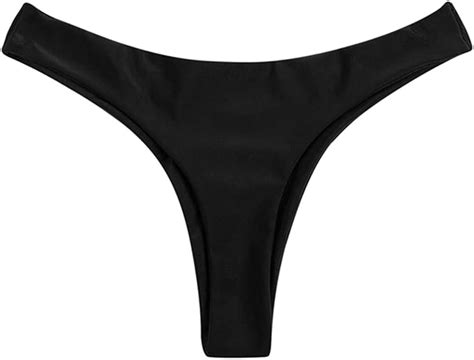 buy yelaivp women s cheeky high cut thong bikini bottom v cut sexy brazilian swimsuit briefs