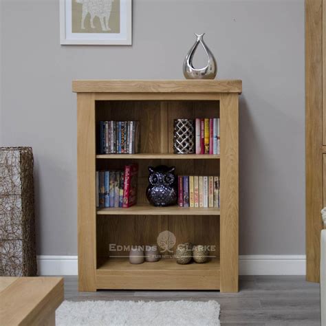 Hadleigh Solid Oak Chunky Small Bookcase Edmunds And Clarke Furniture