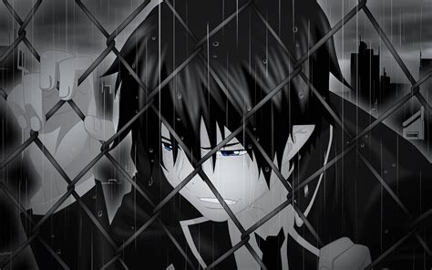 Download Under Rain Anime Boy Sad Aesthetic Wallpaper