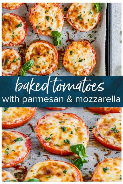 Cook over a high heat for 3 mins, tip in the tomatoes, then simmer for 8 mins, stirring every now and then. Baked Tomatoes with Mozzarella and Parmesan {VIDEO!}