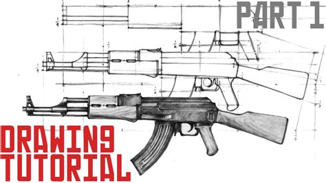 Pin on 3d design ideas paper sculptures. Ak 47 Drawing at GetDrawings | Free download