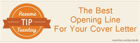 We did not find results for: Resume Tip Tuesday: The Best Opening Line For Your Cover ...