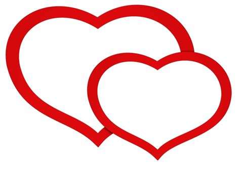 Transparent Red Double Hearts Png Clipart Picture