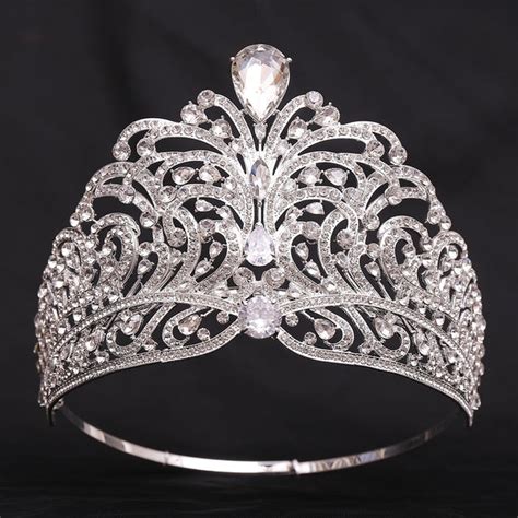 Tall Rhinestone Crystal Bridal Accessory Pageant Crown Tullelux Bridal Crowns And Accessories