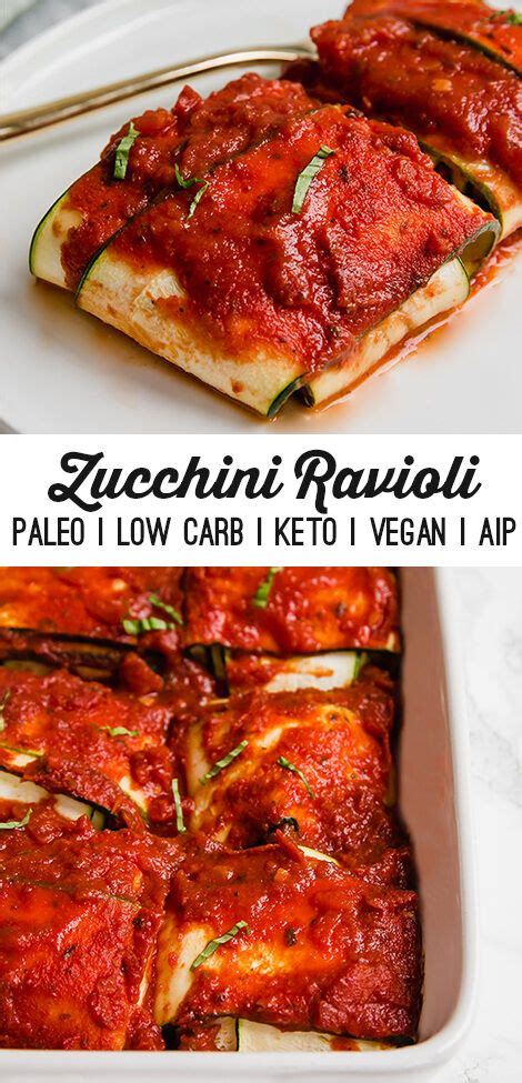 Zucchini is the perfect substitute for high carb, full of gluten ravioli noodles. Zucchini Ravioli (Paleo, Keto, Vegan) | Zucchini ravioli ...