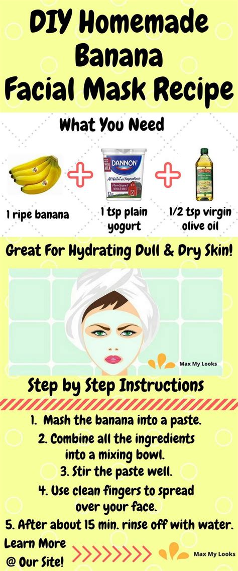 10 Diy Homemade Facial Mask Recipes For Beautiful Skin Banana Face
