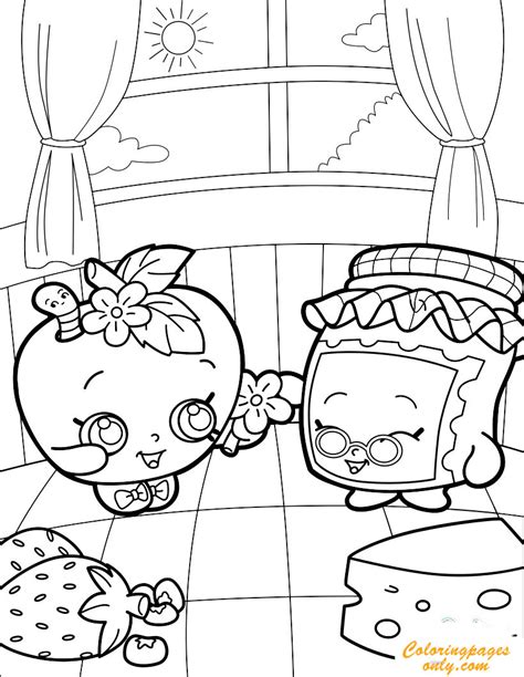 Fun shopkins figure apple blossom who likes to dance 'the worm check me out!!! Lovely Gran Jam and Appleblossom Coloring Pages - Toys and ...