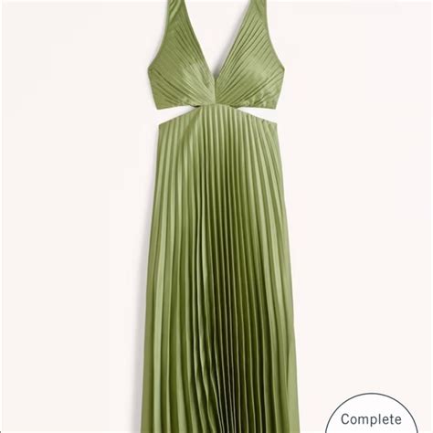 Abercrombie And Fitch Dresses Satin Pleated Cutout Maxi Dress Poshmark