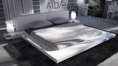 Low sitting, minimalist modern design. Japanese Style Platform Bed Queen - Glossy White