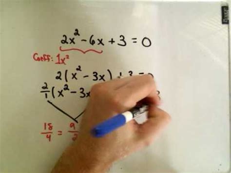 In other words, you want to find the missing value in a2+2(ab)+? Completing the Square Example 2 Solve Quad. Equations ...