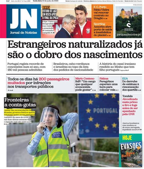 Capa Jornal De Notícias Capa De Hoje