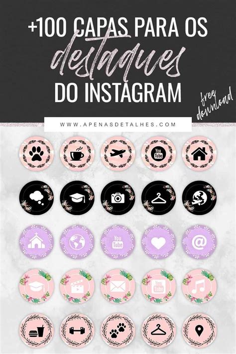 Capas Para Destaques Do Instagram Stories Apenas Detalhes Instagram Ideias Instagram