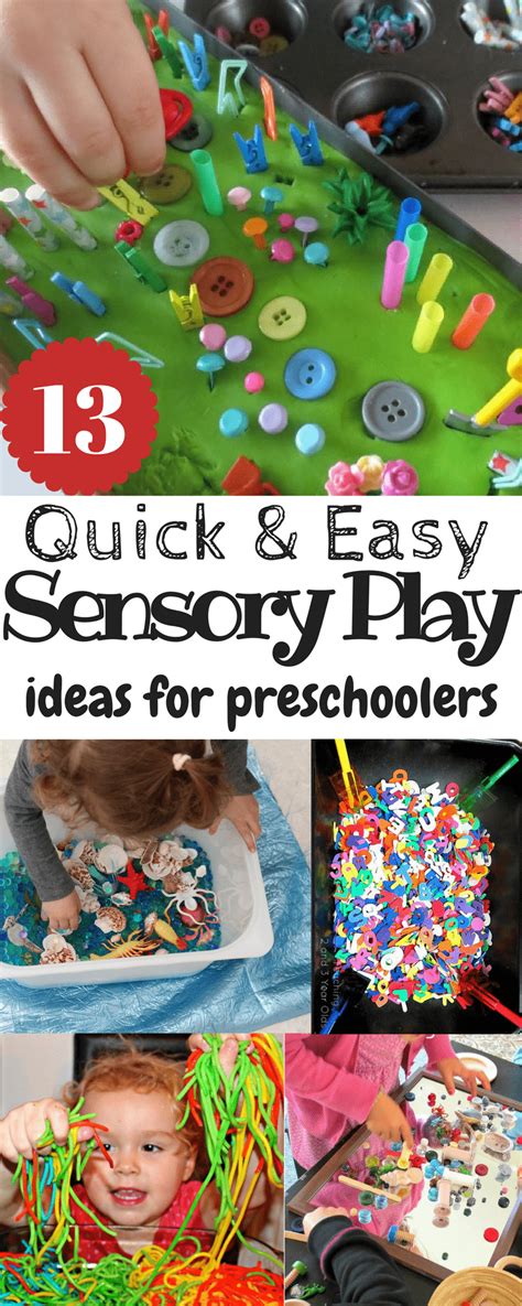 Quick And Easy Sensory Play Ideas For Preschoolers Sensory Crafts