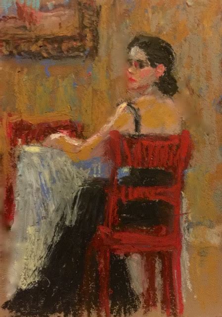 Connie Chadwell S Hackberry Street Studio Waiting Again Original Oil