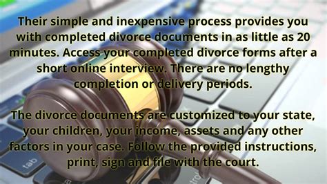 It's always advisable to have an attorney review the papers and represent you in court. Online Divorce : Do it Yourself Divorce (Divorce Without a ...