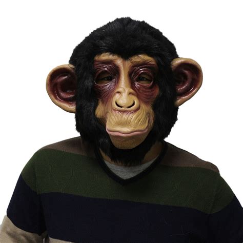 Apes Gorilla Monkey Latex Mask Chimp Halloween Costume Party Animal