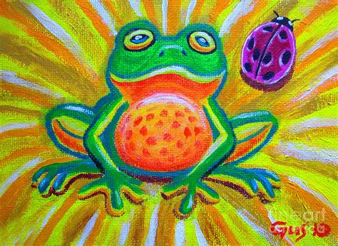 Spotted Frog And Ladybug Painting By Nick Gustafson Fine Art America