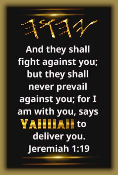 Praise You O King Yahuah Sayings Deliverance Jeremiah 1