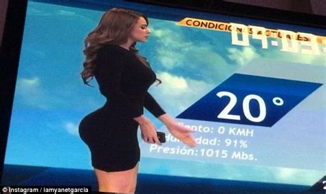 Mexican Tv Presenter Yanet Garcia Confuses Viewers After Her Derriere Appears To Expand Daily