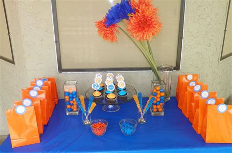Blue & Orange Birthday Party - Around My Family Table
