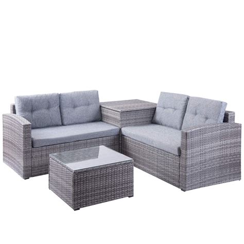 And back fire retardant cushions. Leisure Zone Patio Furniture Set 3 Piece PE Rattan Wicker ...