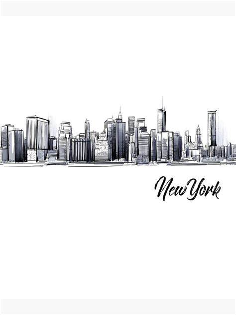 Classic Skyline New York Poster For Sale By Alexdorto2022 Redbubble